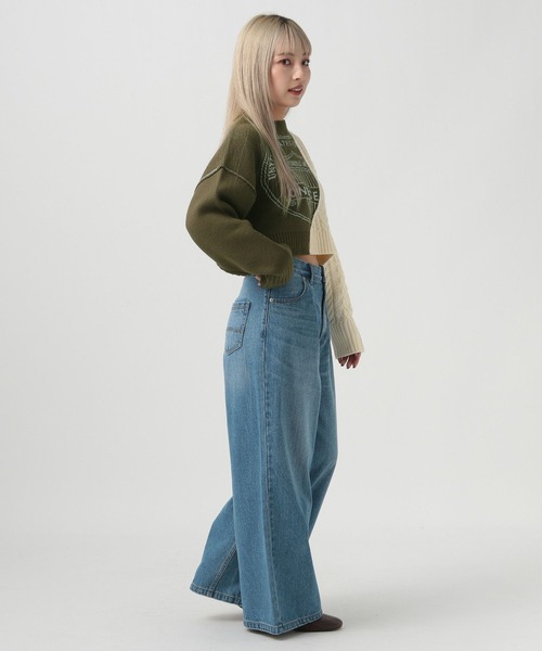 BAYFLOW(ベイフロー)の「【YOU are YOU】【スタッフ企画】クロップドニットプルオーバー(ニット/セーター・レディース・ネイビー/カーキ・FREE)」の17枚目の写真