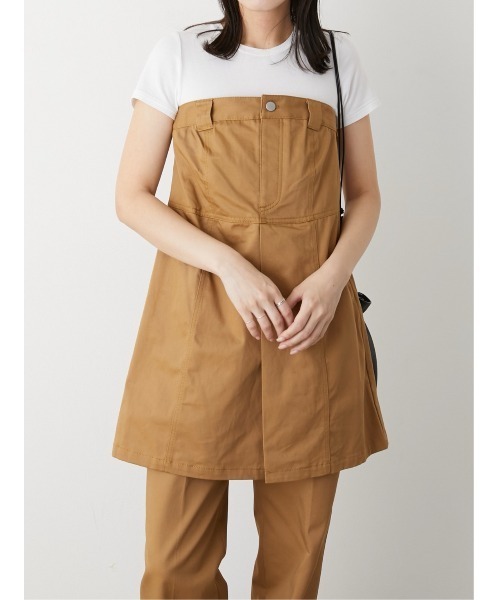 LA PEAU DE GEM（ラポドゥジェム）の「【LA PEAU DE GEM】チノデニムベアビスチェ（ワンピース・レディース・キャメル/ブラック・FREE）」の18枚目の写真