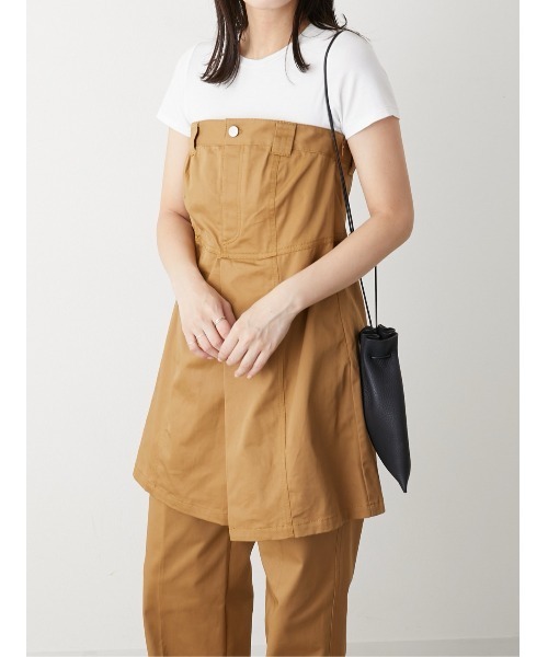 LA PEAU DE GEM（ラポドゥジェム）の「【LA PEAU DE GEM】チノデニムベアビスチェ（ワンピース・レディース・キャメル/ブラック・FREE）」の17枚目の写真