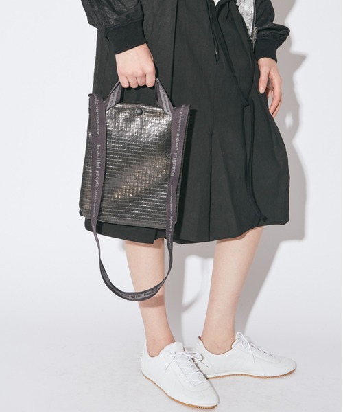 plaid vinyl logo tape sacoche bag（ショルダーバッグ