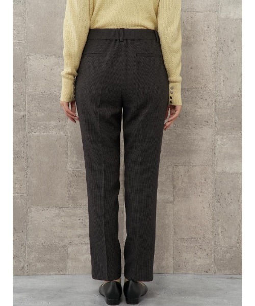Perfect Suit FActory（パーフェクトスーツファクトリー）の「千鳥格子　メランジ調スーツ　テーパードパンツ　グレー/ネイビー（スラックス・レディース・ネイビー/グレー・9号/11号/7号/13号）」の5枚目の写真