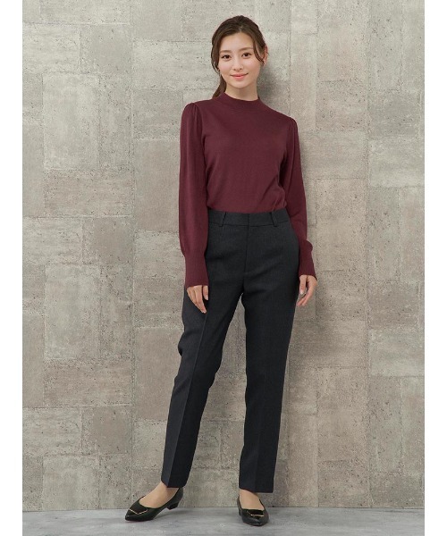 Perfect Suit FActory（パーフェクトスーツファクトリー）の「千鳥格子　メランジ調スーツ　テーパードパンツ　グレー/ネイビー（スラックス・レディース・ネイビー/グレー・9号/11号/7号/13号）」の18枚目の写真