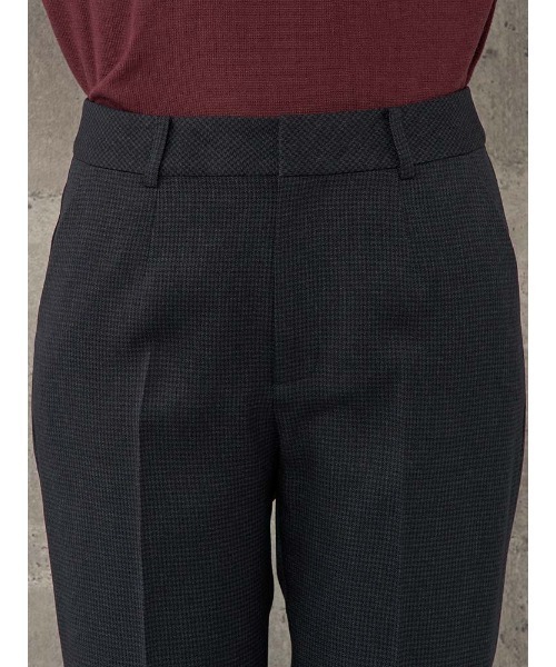 Perfect Suit FActory（パーフェクトスーツファクトリー）の「千鳥格子　メランジ調スーツ　テーパードパンツ　グレー/ネイビー（スラックス・レディース・ネイビー/グレー・9号/11号/7号/13号）」の15枚目の写真