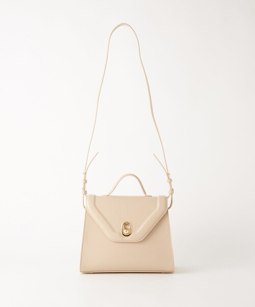 green label relaxing（グリーンレーベルリラクシング）の「トラペーズ 2WAY ハンドバッグ / ショルダーバッグ（ショルダーバッグ・レディース・ベージュ/オフホワイト/ブラック・FREE）」の10枚目の写真