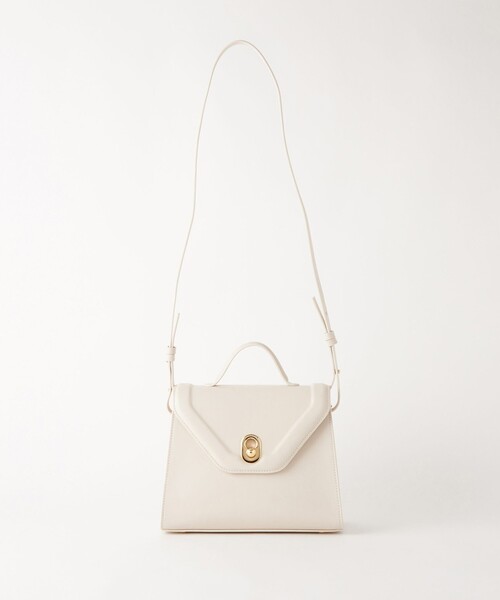 green label relaxing（グリーンレーベルリラクシング）の「トラペーズ 2WAY ハンドバッグ / ショルダーバッグ（ショルダーバッグ・レディース・ベージュ/オフホワイト/ブラック・FREE）」の11枚目の写真