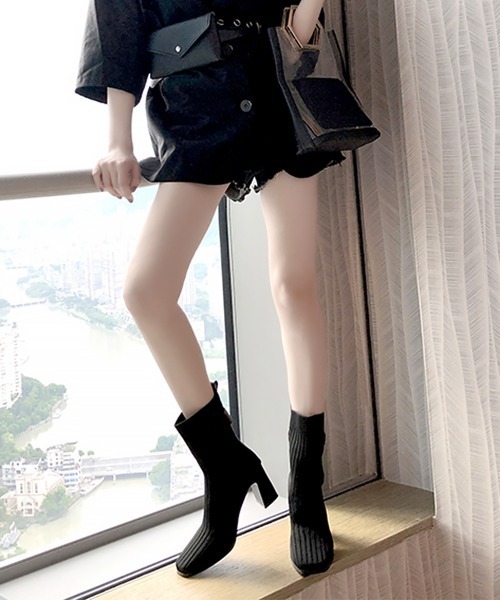 Miniministore(ミニミニストア)の「ショートブーツ レディース ブーティ(ブーツ・レディース・ブラック・23.0cm/23.5cm/25.0cm/24.5cm/24.0cm/22.5cm)」の7枚目の写真
