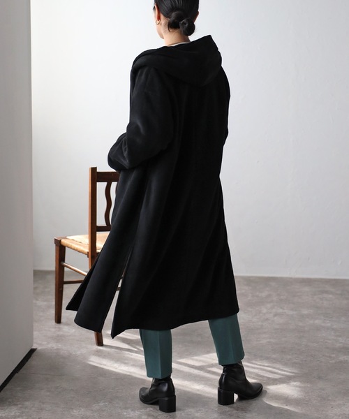 【関税込み】Fear of God ブラウン ノーカラー コート コート 表起毛 ノーカラー ショート丈 裏地付き 30代 40代 50代