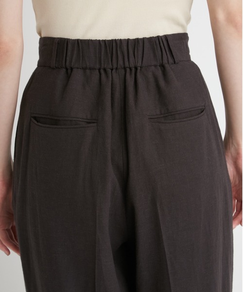 emmi（エミ）の「【emmi atelier】レーヨンリネンワイドパンツ（その他パンツ・レディース・ライトベージュ/チャコールグレー/オフホワイト・1/0）」の8枚目の写真