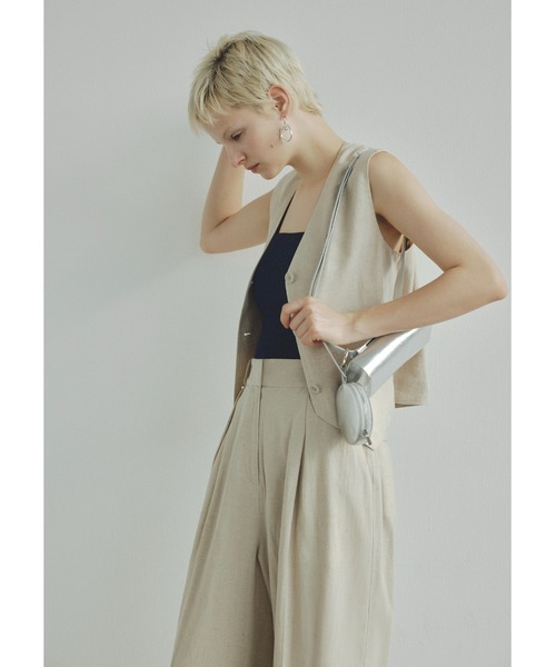 emmi（エミ）の「【emmi atelier】レーヨンリネンワイドパンツ（その他パンツ・レディース・ライトベージュ/チャコールグレー/オフホワイト・1/0）」の17枚目の写真