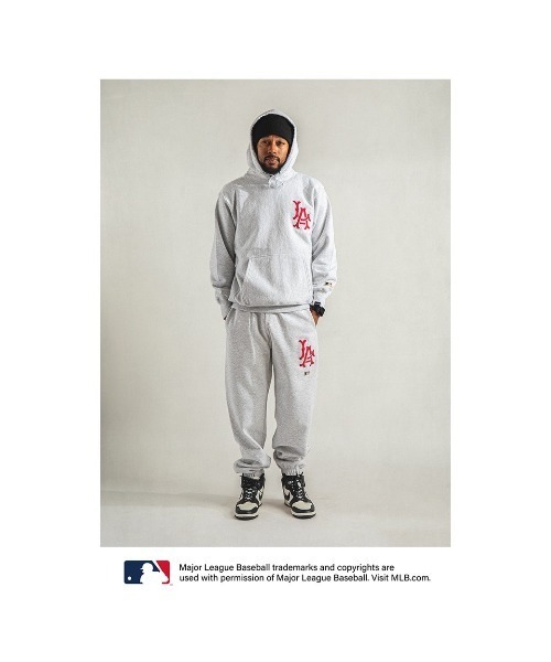 APPLEBUM(アップルバム)の「Cooperstown"LA Angels" Sweat Pants(スウェットパンツ・メンズ・アッシュグレー・MEDIUM/LARGE/X-LARGE)」の2枚目の写真