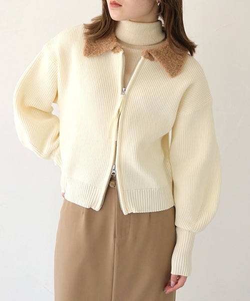 HER CLOSET（ハークローゼット）の「【vingtrois】ボア襟風ダンボール