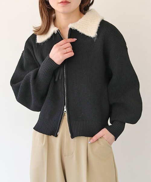 HER CLOSET（ハークローゼット）の「【vingtrois】ボア襟風ダンボール