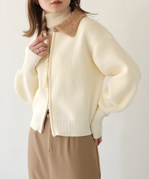 HER CLOSET（ハークローゼット）の「【vingtrois】ボア襟風ダンボール