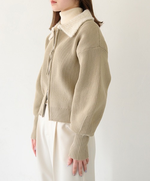 HER CLOSET（ハークローゼット）の「【vingtrois】ボア襟風ダンボール