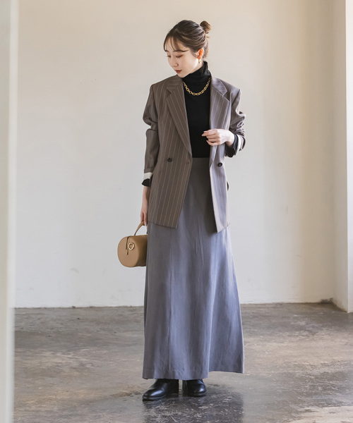 RITA(リタ)の「【RITA】タートルウールリブニット(ニット/セーター・レディース・チャコールグレー/ホワイト/レッド/ブラック・FREE)」の5枚目の写真