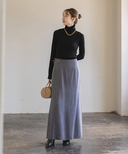 RITA(リタ)の「【RITA】タートルウールリブニット(ニット/セーター・レディース・チャコールグレー/ホワイト/レッド/ブラック・FREE)」の6枚目の写真