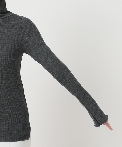 RITA(リタ)の「【RITA】タートルウールリブニット(ニット/セーター・レディース・チャコールグレー/ホワイト/レッド/ブラック・FREE)」の18枚目の写真