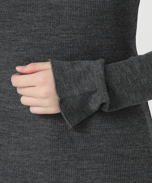 RITA(リタ)の「【RITA】タートルウールリブニット(ニット/セーター・レディース・チャコールグレー/ホワイト/レッド/ブラック・FREE)」の19枚目の写真