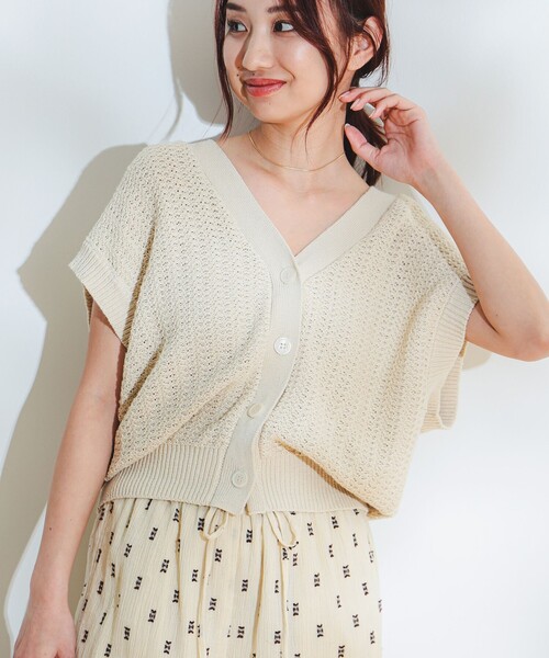 B:MING by BEAMS（ビーミングバイビームス）の「B:MING by BEAMS / 麻混 ニット ベスト（ベスト・レディース・ネイビー/ライトグレー/ホワイト系その他5・ONE SIZE）」の2枚目の写真