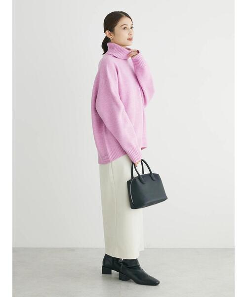Green　Parks（グリーンパークス）の「fuwaっとメランジタートルニットプルオーバー（ニット/セーター・レディース・ピンク/サックスブルー/ライトベージュ/グレー・FREE）」の20枚目の写真