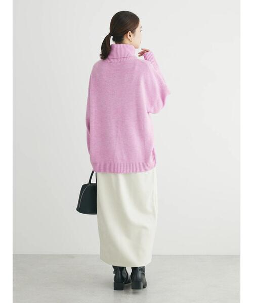 Green　Parks（グリーンパークス）の「fuwaっとメランジタートルニットプルオーバー（ニット/セーター・レディース・ピンク/サックスブルー/ライトベージュ/グレー・FREE）」の21枚目の写真