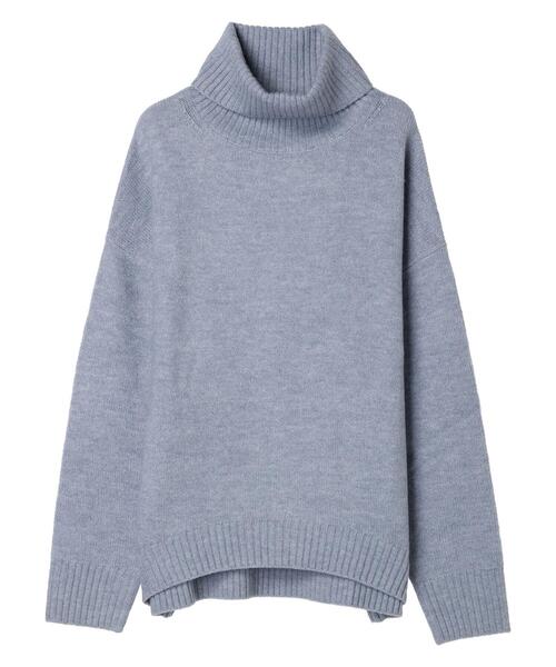 Green　Parks（グリーンパークス）の「fuwaっとメランジタートルニットプルオーバー（ニット/セーター・レディース・ピンク/サックスブルー/ライトベージュ/グレー・FREE）」の14枚目の写真