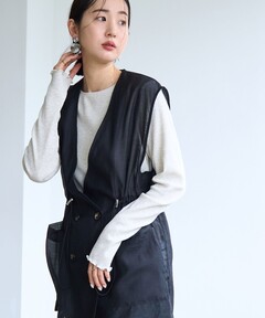 オーガンジーWボタンロングジレ Noble（ノーブル）の「オーガンジーWボタンロングジレ◇（その他