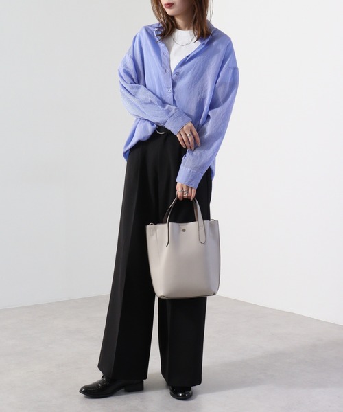 Legato Largo（レガートラルゴ）の「Legato Largo かるいかばん タテ型２WAYショルダーバッグ（ショルダーバッグ・レディース・ライトグレー/ブラック/グレイッシュベージュ/ブルー/ダークブラウン/ダークグレー・FREE）」の21枚目の写真