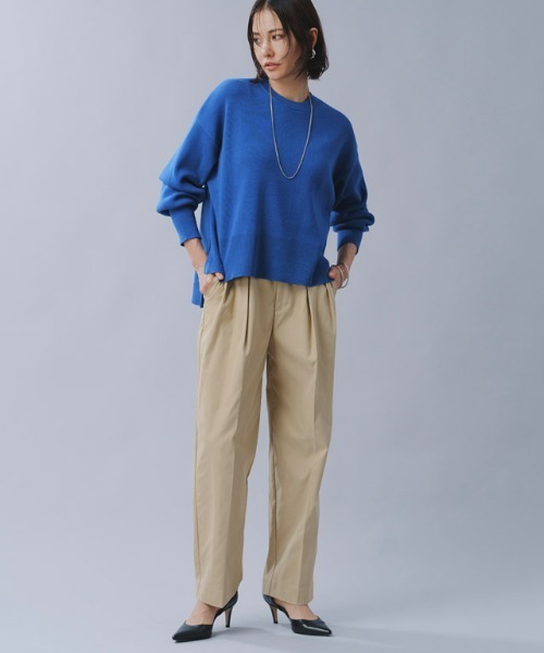 RASW（ラス）の「[RASW]ダブルタックバレルパンツ（その他パンツ・レディース・カーキ/ライトベージュ・S/M/L）」の3枚目の写真