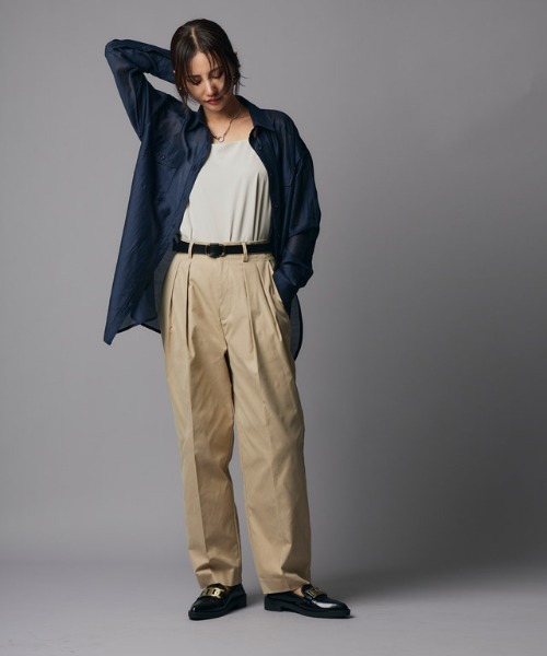RASW（ラス）の「[RASW]ダブルタックバレルパンツ（その他パンツ・レディース・カーキ/ライトベージュ・S/M/L）」の6枚目の写真
