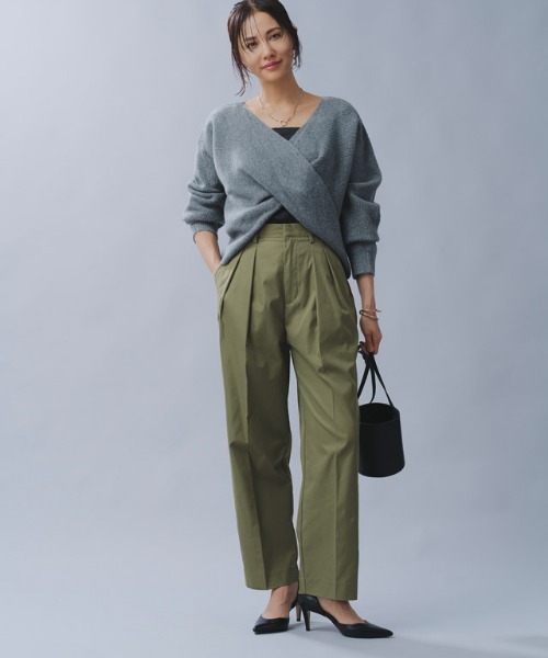 RASW（ラス）の「[RASW]ダブルタックバレルパンツ（その他パンツ・レディース・カーキ/ライトベージュ・S/M/L）」の8枚目の写真