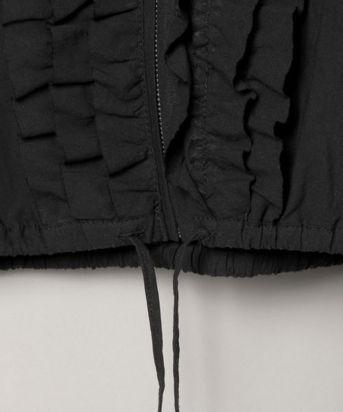 JEANASIS（ジーナシス）の「フロントフリルドロストショートシャツ/106505（シャツ/ブラウス・レディース・ホワイト/ブラック・FREE）」の11枚目の写真