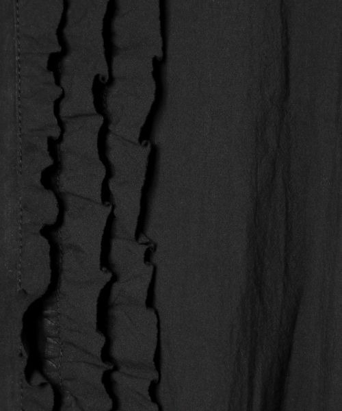 JEANASIS（ジーナシス）の「フロントフリルドロストショートシャツ/106505（シャツ/ブラウス・レディース・ホワイト/ブラック・FREE）」の4枚目の写真