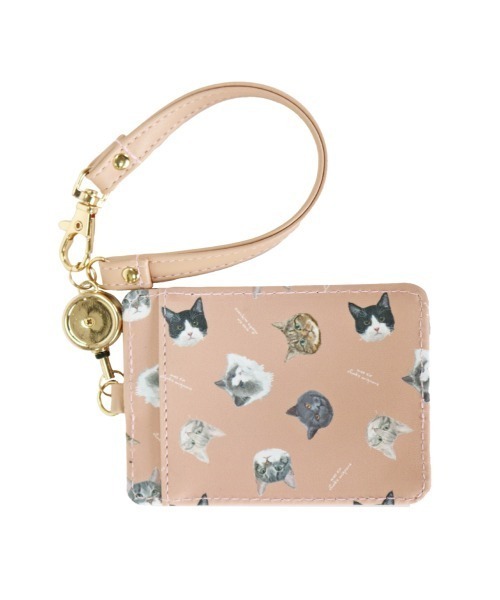 salle de bal（サルデバル）の「polka polka / ポルカポルカ ネコ柄 パスケース IDケース リール付きパスケース UCHINOKO PASS SDI（パスケース・レディース・ピンク/グリーン/ブラック/アイボリー・FREE）」の4枚目の写真