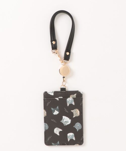 salle de bal（サルデバル）の「polka polka / ポルカポルカ ネコ柄 パスケース IDケース リール付きパスケース UCHINOKO PASS SDI（パスケース・レディース・ピンク/グリーン/ブラック/アイボリー・FREE）」の10枚目の写真