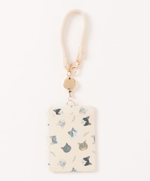 salle de bal（サルデバル）の「polka polka / ポルカポルカ ネコ柄 パスケース IDケース リール付きパスケース UCHINOKO PASS SDI（パスケース・レディース・ピンク/グリーン/ブラック/アイボリー・FREE）」の11枚目の写真