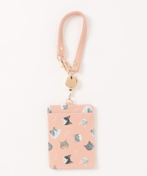 salle de bal（サルデバル）の「polka polka / ポルカポルカ ネコ柄 パスケース IDケース リール付きパスケース UCHINOKO PASS SDI（パスケース・レディース・ピンク/グリーン/ブラック/アイボリー・FREE）」の12枚目の写真