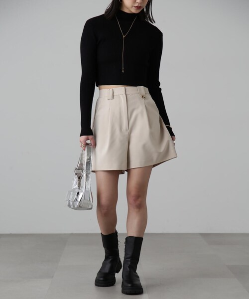 FREE'S MART（フリーズマート）の「ウエストアシメショートパンツ（その他パンツ・レディース・ホワイト/ブラウン/ブラック・MEDIUM/SMALL）」の19枚目の写真