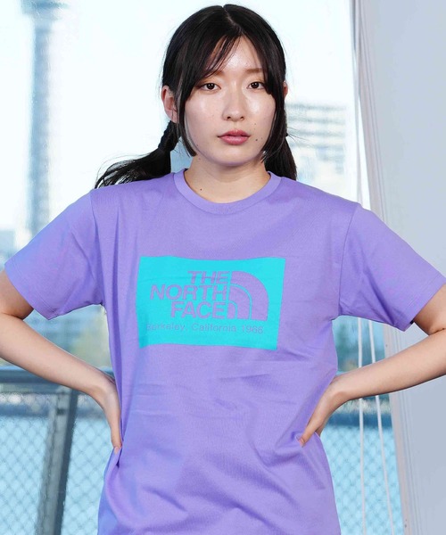 THE NORTH FACE(ザノースフェイス)の「THE NORTH FACE/ザ・ノース・フェイス 半袖Tシャツ ブランドロゴ NTW32453(Tシャツ/カットソー・レディース・ダークグレー/オフホワイト/アクア/バイオレット・S/M/L/XL)」の4枚目の写真