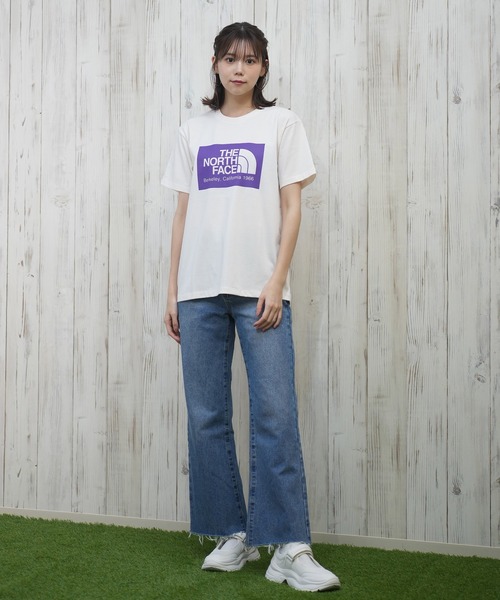 THE NORTH FACE(ザノースフェイス)の「THE NORTH FACE/ザ・ノース・フェイス 半袖Tシャツ ブランドロゴ NTW32453(Tシャツ/カットソー・レディース・ダークグレー/オフホワイト/アクア/バイオレット・S/M/L/XL)」の5枚目の写真