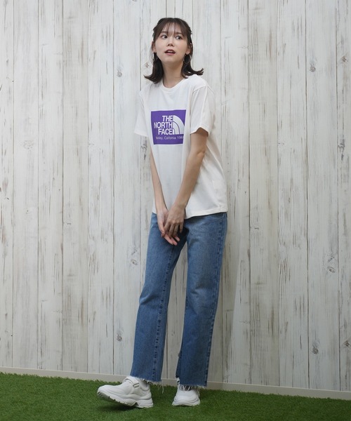 THE NORTH FACE(ザノースフェイス)の「THE NORTH FACE/ザ・ノース・フェイス 半袖Tシャツ ブランドロゴ NTW32453(Tシャツ/カットソー・レディース・ダークグレー/オフホワイト/アクア/バイオレット・S/M/L/XL)」の6枚目の写真