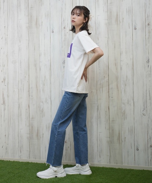 THE NORTH FACE(ザノースフェイス)の「THE NORTH FACE/ザ・ノース・フェイス 半袖Tシャツ ブランドロゴ NTW32453(Tシャツ/カットソー・レディース・ダークグレー/オフホワイト/アクア/バイオレット・S/M/L/XL)」の7枚目の写真