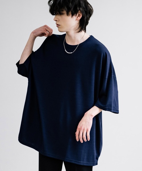Rocky Monroe(ロッキーモンロー)の「オーバーサイズTRスムスTシャツ(Tシャツ/カットソー・メンズ・ベージュ/チャコール/ネイビー/ブラウン/キャメル/グリーン/ホワイト/ブルーグレー/ブラック/ワイン/グレー・FREE)」の9枚目の写真
