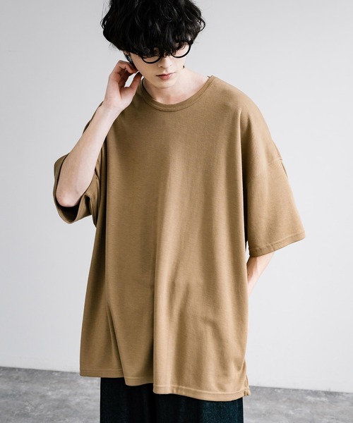 Rocky Monroe(ロッキーモンロー)の「オーバーサイズTRスムスTシャツ(Tシャツ/カットソー・メンズ・ベージュ/チャコール/ネイビー/ブラウン/キャメル/グリーン/ホワイト/ブルーグレー/ブラック/ワイン/グレー・FREE)」の10枚目の写真