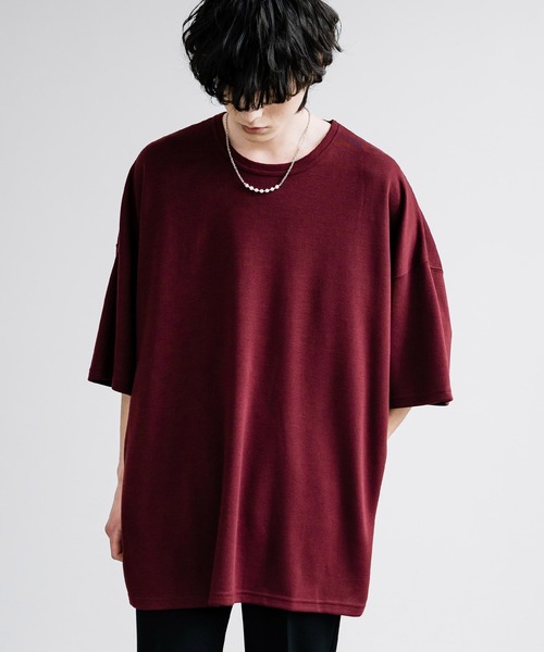 Rocky Monroe(ロッキーモンロー)の「オーバーサイズTRスムスTシャツ(Tシャツ/カットソー・メンズ・ベージュ/チャコール/ネイビー/ブラウン/キャメル/グリーン/ホワイト/ブルーグレー/ブラック/ワイン/グレー・FREE)」の11枚目の写真