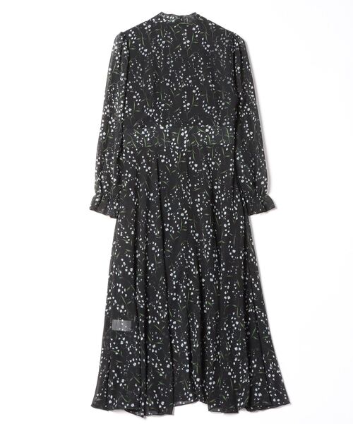 Dream garden(ドリームガーデン)の「リボンタイ花柄ワンピース(ワンピース・レディース・ホワイト/ピンク/ブラック・M/L/XL)」の4枚目の写真