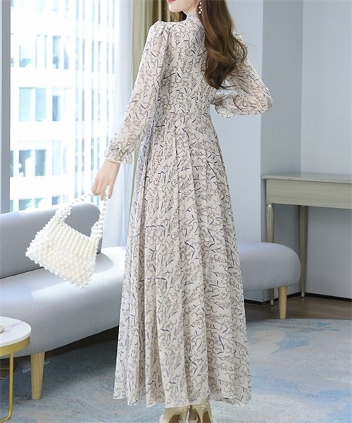 Dream garden(ドリームガーデン)の「リボンタイ花柄ワンピース(ワンピース・レディース・ホワイト/ピンク/ブラック・M/L/XL)」の7枚目の写真