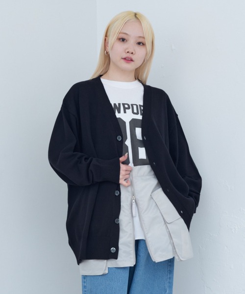 WHIMSIC(ウィムジック)の「【UNISEX】ファインニットカーディガン(カーディガン/ボレロ・メンズ・ホワイト/ブラック/チャコールグレー・FREE)」の3枚目の写真