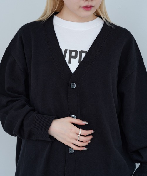 WHIMSIC(ウィムジック)の「【UNISEX】ファインニットカーディガン(カーディガン/ボレロ・メンズ・ホワイト/ブラック/チャコールグレー・FREE)」の11枚目の写真