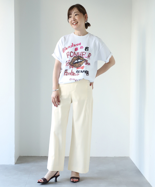 VERMEIL par iena(ヴェルメイユパーイエナ)の「P/Rツイル ワイドパンツ(その他パンツ・レディース・ブラック/アイボリー・36/38/40)」の17枚目の写真